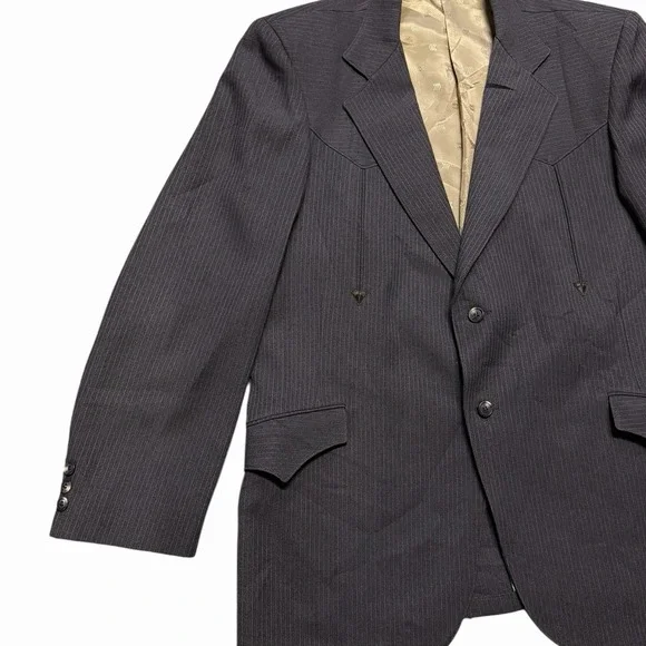 Vintage Tregos Westwear Brown Blazer Men's Size 44‎ Western Sport Coat USA Made - Picture 4 of 14